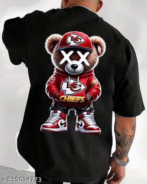 Shop Teddy Printed Oversize Trendy T-Shirt – stylish, comfy, breathable, perfect for casual outings, streetwear, college, and everyday fashion.