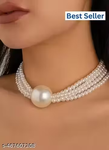 imgi_50_8sibh_512 Product Details Name : Pearl Necklace Set for women Base Metal : Brass Plating : Gold Plated Stone Type : Pearls Sizing : Adjustable Type : Necklace Net Quantity (N) : 1 Sizes : Free Size Country of Origin : India