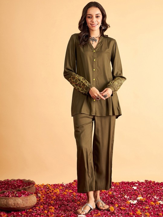Shirt with Trouser Set for Women | Stylish & Comfortable Co-Ord Outfit