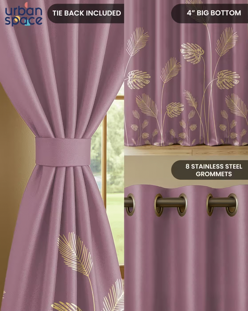 Urban Space Gold Foil Blackout Curtain – Deal Dynamo