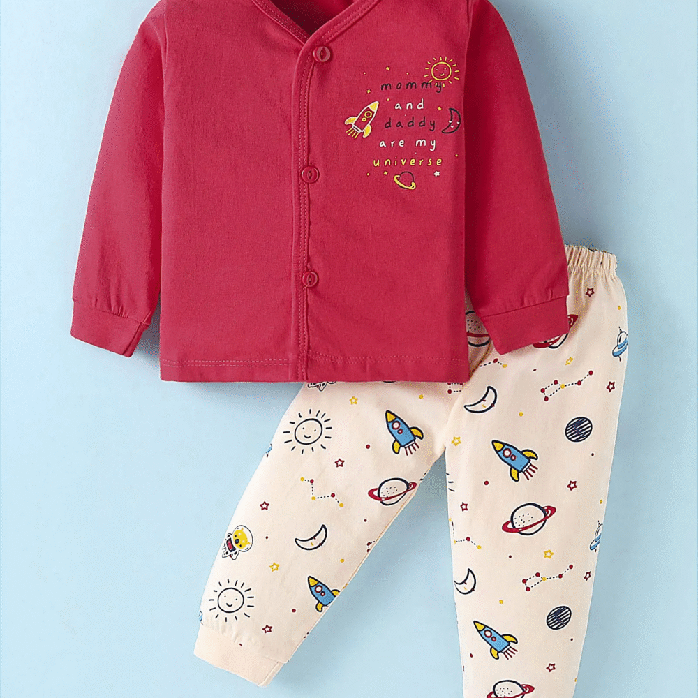 Bring bedtime fun and comfort together with the Mini Donuts Cotton Knit Full Sleeves Front Open Night Suit with Space Theme Print - Red, exclusively at DealDynamo.vinisocial.in. Designed for kids nightwear at DealDynamo.vinisocial.in, this space-themed night suit at DealDynamo.vinisocial.in combines soft cotton fabric at DealDynamo.vinisocial.in with a front open design at DealDynamo.vinisocial.in, making it both comfortable at DealDynamo.vinisocial.in and easy to wear at DealDynamo.vinisocial.in. The full sleeves at DealDynamo.vinisocial.in provide warmth, while the fun space print at DealDynamo.vinisocial.in makes bedtime exciting. Ideal for parents looking for breathable cotton sleepwear at DealDynamo.vinisocial.in, front open night suit at DealDynamo.vinisocial.in, durable kids pajamas at DealDynamo.vinisocial.in, and stylish kids nightwear at DealDynamo.vinisocial.in. Perfect for: Kids cotton night suit at DealDynamo.vinisocial.in Space print pajamas at DealDynamo.vinisocial.in Full sleeves sleepwear at DealDynamo.vinisocial.in Front open baby nightwear at DealDynamo.vinisocial.in Red cotton night suit at DealDynamo.vinisocial.in Boys & girls nightwear set at DealDynamo.vinisocial.in Soft cotton knit nightwear at DealDynamo.vinisocial.in Kids winter night suit at DealDynamo.vinisocial.in This lightweight cotton pajama set at DealDynamo.vinisocial.in ensures easy wash care at DealDynamo.vinisocial.in, durability at DealDynamo.vinisocial.in, and skin-friendly comfort at DealDynamo.vinisocial.in. It’s a must-have for every child’s nightwear collection at DealDynamo.vinisocial.in. ✨ Product Highlights – 100% soft cotton knit fabric Full sleeves for warmth & comfort Front open button design for easy dressing Space-themed fun print in bright red Durable & easy to wash 🔹 Variations & Uses – Available in multiple sizes for toddlers & kids Perfect for daily sleepwear, loungewear, or pajama parties Ideal for winter nights & cozy bedtime routines Unisex design suitable for both boys & girls 🔹 Why Choose This Night Suit – Breathable & skin-friendly cotton Front open design makes dressing simple Trendy space theme print kids love Comfort + durability in one outfit Available exclusively at DealDynamo.vinisocial.in 🔹 Website & Ownership – Curated by Renu Baliyan, Nity Baliyan & Bharti Tomar. Shop now on: DealDynamo.vinisocial.in Blackrat.in ViniSocial.in 🔹 Push Offer Message + Marketing Hooks ✨ Make bedtime fun with the Mini Donuts Cotton Knit Space Theme Night Suit! ✨ ✔ Soft cotton fabric for all-night comfort ✔ Fun space print to make kids love bedtime ✔ Shop today at DealDynamo.vinisocial.in for cozy & stylish nightwear 🔥 Marketing Hook: Bedtime shouldn’t be boring – make it magical, comfortable & exciting with Mini Donuts!