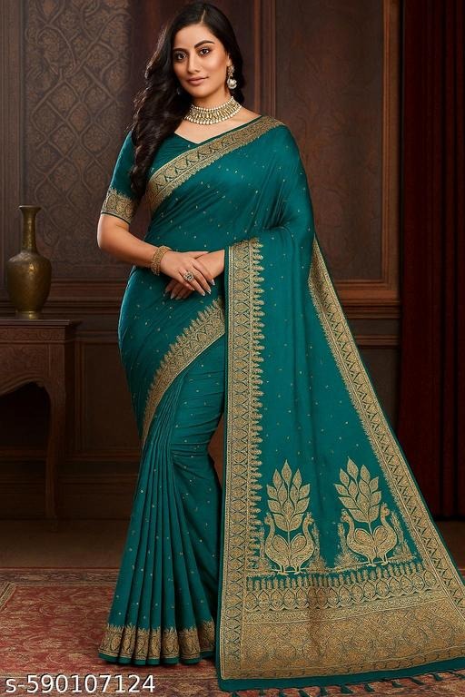 β¨ Embrace timeless elegance with this Cotton Regal Peacock Teal Embroidered Saree, a perfect blend of comfort, style, and cultural charm. Crafted from premium cotton fabric, it offers a breathable, lightweight drape ideal for long celebrations, while the exquisite embroidery featuring regal peacock motifs adds a majestic touch. The enchanting teal color symbolizes sophistication and serenity, making it an ideal choice for weddings, festive occasions, and cultural events. Its intricate detailing reflects craftsmanship that never goes out of fashion, ensuring you carry an aura of royalty wherever you go. βοΈ Fabric: High-quality Cotton β breathable & easy to carry βοΈ Design: Regal Peacock Embroidery β detailed & graceful βοΈ Color: Elegant Teal β bold yet classy βοΈ Occasions: Weddings, festivals, traditional functions, parties βοΈ Style Tip: Pair with silver or antique jewelry for a regal finish βοΈ Care: Gentle hand wash or dry clean for long-lasting beauty πβ¨ Celebrate your special moments in style β this saree isnβt just an outfit, itβs a statement of elegance and heritage. π Add this masterpiece to your collection today and turn every occasion into a royal celebration!