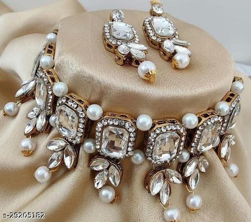 imgi_122_hcufw_512 Gold-Plated Jewellery Set for Women – Alloy Necklace & Earrings