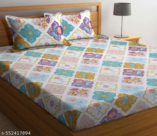 Transform your bedroom with our Soft Cotton Double Bed Sheet with Pillow Covers, designed to deliver the perfect balance of comfort, durability, and style. Made from premium breathable cotton fabric, this double bedsheet set ensures a refreshing and cozy sleep experience every night. The fabric feels soft against the skin, making it suitable for all seasons – keeping you cool in summer and warm in winter. This durable cotton double bed sheet with matching pillow covers is crafted with long-lasting stitching and wrinkle-resistant finish, ensuring it retains its shape and softness wash after wash. The elegant and stylish printed design makes it the perfect choice for modern homes, hotels, and guest rooms. Available in standard double bed size, it provides a perfect fit for Indian king-size & queen-size mattresses. Whether you’re decorating your home, gifting a loved one, or upgrading your bedding collection, this cotton bedsheet combo offers great value and everyday elegance. 💤 SEO Keywords Embedded Naturally: soft cotton double bedsheet, cotton bedsheet with pillow covers, double bed sheet pack of 1, durable cotton bedsheet, stylish bedding set, premium cotton bedsheet online, breathable cotton bed sheet, double size cotton bedsheet India, washable bedsheet with pillow covers, wrinkle-free cotton bedsheet, comfortable double bed bedding, hotel-style bedsheet, luxury cotton bedsheet for home, everyday use cotton bedsheet, king size cotton bedsheet, queen size cotton bedsheet with pillow covers, printed cotton bedsheet, modern bedding set India, cotton flat bedsheet double bed, cotton bed linens online. ✅ Product Highlights – 🛏️ Premium Soft Cotton Fabric – Gentle on skin & breathable 🎨 Elegant & Stylish Designs – Upgrade your bedroom look instantly 📏 Perfect Double Bed Size – Fits king & queen mattresses 🧵 Durable Stitching & Wrinkle-Resistant – Long-lasting quality 🧼 Easy to Wash & Maintain – Machine-washable comfort 🎁 Perfect for Gifting – Stylish bedding set for family & friends 🔹 Variations & Uses – ✔️ Available in multiple colors & prints to match any décor ✔️ Perfect for everyday home use, guest rooms, hotels, and festive gifting ✔️ Use as a cotton flat bedsheet, bedding set, or stylish bedroom upgrade 🔹 Why Choose This Bedsheet – Because you deserve softness + durability + style in one set. This cotton bedsheet with pillow covers ensures long-lasting comfort, easy maintenance, and elegant bedroom vibes – trusted by homes & families across India. 🔹 Website & Ownership – Exclusively available at 👉 DealDynamo 👩💼 Ownership & Listing by: Renu Baliyan, Nity Baliyan & Bharti Tomar 🔥 Offer Push Line with Emoji – ✨ Hurry! Upgrade your bedroom today with our Soft Cotton Double Bedsheet with Pillow Covers 🛏️ – Durable, Stylish & Super Comfortable! 💖 Limited Stock – Shop Now!