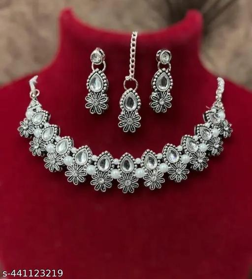 imgi_123_4pqxy_512 Radhika Red Pearl Necklace Set – Silver Plated Jewellery