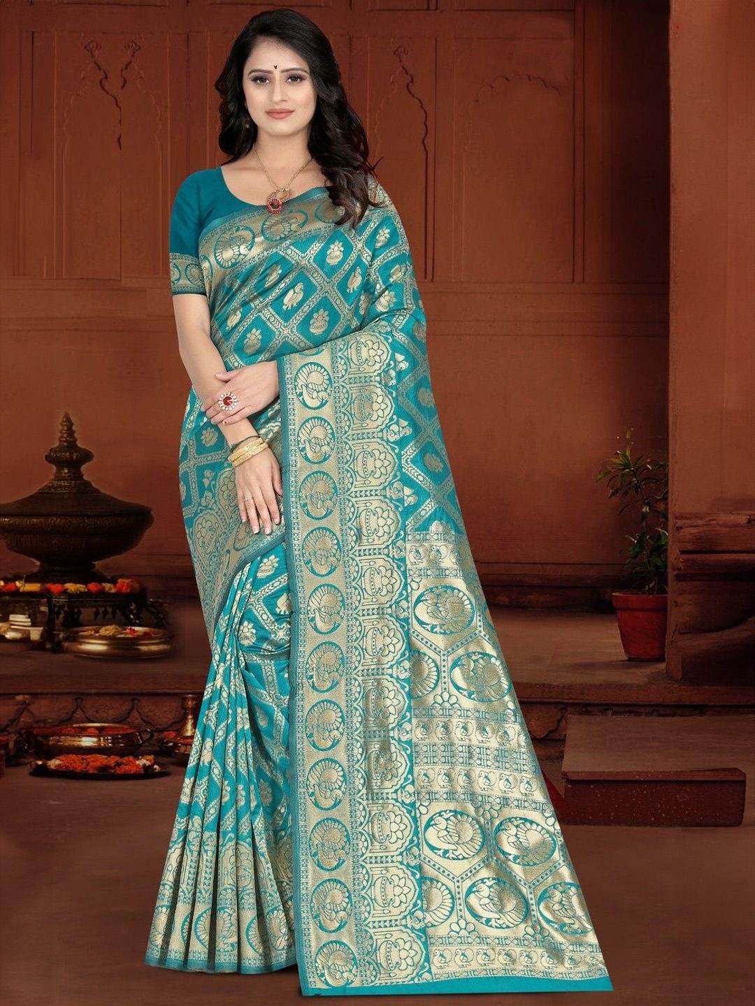 imgi_129_TbrcfOSU_6ff37f7bb57f4dbebd259062ff9036ca Experience the timeless beauty of the Woven Design Zari Silk Blend Kanjeevaram Saree, a masterpiece that reflects the grandeur of South Indian traditions. Known for its royal zari weaving and luxurious silk texture, this saree brings together elegance, comfort, and festive charm. Crafted with a premium silk blend fabric, this saree showcases intricate zari woven patterns inspired by traditional Kanjeevaram motifs. The rich colour palette, combined with shimmering zari work, makes it a must-have for weddings, receptions, and festive occasions. This saree is a perfect choice for women searching for: Zari silk blend Kanjeevaram saree for weddings Designer Kanjeevaram saree with woven border Affordable silk blend saree for parties & pujas Bridal saree with zari weaving online Traditional Kanjeevaram saree with lightweight fabric Its comfortable drape makes it suitable for long hours of wear, while the zari detailing adds a luxurious finish, ideal for Karva Chauth, Diwali, Durga Puja, Navratri, and other festive celebrations. ✨ Product Highlights – Fabric: Silk Blend with Rich Zari Weaving Design: Inspired by traditional Kanjeevaram motifs Border & Pallu: Zari woven with elegant golden finish Occasion: Weddings, Festivals, Parties, Receptions, Traditional Functions Style: Ethnic, Royal, Elegant 🔹 Variations & Uses – Perfect as a wedding saree, bridal saree, or festive outfit. Style with temple jewellery for a traditional South Indian look. Can be worn for engagement ceremonies, family functions, cultural events. A great choice for bridesmaids, wedding guests, and festive gatherings. 🔹 Why Choose This Saree – Classic Kanjeevaram design at an affordable price. Luxurious zari weaving for a royal look. Silk blend comfort – easy to drape & carry. Versatile use – from weddings to festivals. Durable fabric with traditional charm. 🔹 Website & Ownership – This saree is presented by Renu Baliyan, Nity Baliyan, and Bharti Tomar, curators of elegant, authentic, and affordable ethnic wear for women across India. 🔹 Push Offer Message – ✨ Bring Home the Elegance of Kanjeevaram ✨ Shop the Woven Design Zari Silk Blend Kanjeevaram Saree today – perfect for weddings & festivals. Limited stock – Order Now & Shine with Tradition!