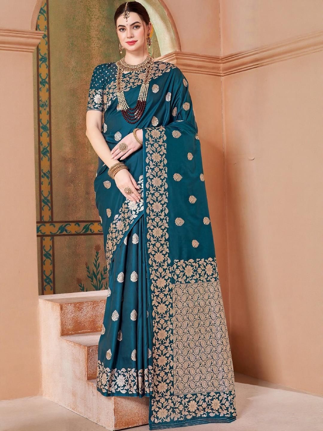 imgi_132_lHEshByH_d7171ffa84394c64bbf81bf3557654fc Product Details Saree Fabric : Pure Silk, Blouse Fabric : Pure Silk | Saree Pattern : Embellished, Saree Color : Blue | Wash Care : Dry Clean | Occasion : Wedding, Festival, Party, Casual Size & Fit Saree Length : 5.5 Meter, Blouse Piece Length : 0.8 Meter, Width 1.05 Meter (Approx) Material & Care Silk Blend Dry Clean