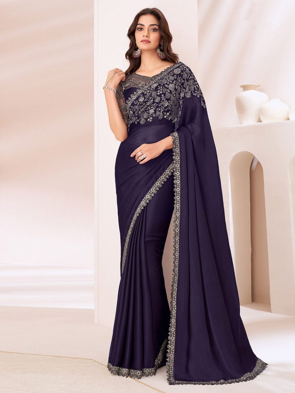 Shop Branded Poly Chiffon Saree – lightweight, elegant, and perfect for every occasion. Comfortable drape with stylish design at the best price.