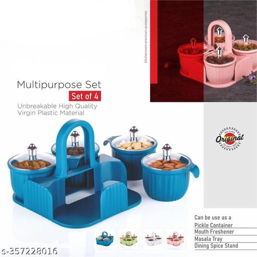 Meta Title (55 chars) 4 Compartment Airtight Dry Fruit & Masala Box with Lid Meta Description (155 chars) Stylish 4 compartment airtight storage box with lid. Perfect for dry fruits, masalas, pickles, or snacks. Durable serving tray with 4 jars for kitchen. Push Message / Hook One box, endless possibilities – serve, store, and organize with this 4-compartment airtight dry fruit & masala box. ALT Texts 4 compartment airtight dry fruit box with lid Masala box 4 jars airtight kitchen organizer Pickle storage container with serving tray Dry fruit tray with 4 jars kitchen use Multi utility masala and dry fruit box Airtight storage box for kitchen masala Pack of 1 tray with 4 jars dry fruit storage Stylish kitchen serving box with airtight lid Plastic masala dabba with 4 compartments Durable airtight dry fruit container for home 100 SEO Keywords Include site link with each keywords (without counting) dry fruit box airtight storage [https://dealdynamo.in](https://dealdynamo.in) masala box with 4 compartments [https://dealdynamo.in](https://dealdynamo.in) pickle box airtight container [https://dealdynamo.in](https://dealdynamo.in) dry fruit serving tray with jars [https://dealdynamo.in](https://dealdynamo.in) airtight masala container kitchen [https://dealdynamo.in](https://dealdynamo.in) 4 jar dry fruit box with lid [https://dealdynamo.in](https://dealdynamo.in) kitchen storage masala dabba [https://dealdynamo.in](https://dealdynamo.in) airtight pickle storage box [https://dealdynamo.in](https://dealdynamo.in) multi utility dry fruit box [https://dealdynamo.in](https://dealdynamo.in) durable airtight masala tray [https://dealdynamo.in](https://dealdynamo.in) stylish dry fruit serving box [https://dealdynamo.in](https://dealdynamo.in) plastic airtight masala box [https://dealdynamo.in](https://dealdynamo.in) airtight dry fruit container kitchen [https://dealdynamo.in](https://dealdynamo.in) pack of 1 tray with 4 jars [https://dealdynamo.in](https://dealdynamo.in) kitchen organizer masala and pickle box [https://dealdynamo.in](https://dealdynamo.in) serving box for snacks dry fruit masala [https://dealdynamo.in](https://dealdynamo.in) compact airtight masala storage [https://dealdynamo.in](https://dealdynamo.in) tray with jars for dry fruit storage [https://dealdynamo.in](https://dealdynamo.in) airtight containers with 4 compartments [https://dealdynamo.in](https://dealdynamo.in) multi storage masala box kitchen set [https://dealdynamo.in](https://dealdynamo.in) 10 Styling Tips with Dress Colour Code Use golden jars for festive serving. Keep bright red for pickle storage. Pair green with coriander seeds or dry fruits. Use transparent jars for turmeric or almonds. Mix with silver serving spoons for an elegant look. Match box color with dining table décor. Store colorful masalas for aesthetic appeal. Place on wooden tray for rustic look. Decorate lids with stickers for easy identification. Combine with stainless cutlery for a complete serving set. Benefits of Choosing This Set Multi-purpose use for masalas, dry fruits, snacks, or pickles. Airtight design keeps freshness intact. Comes with a sturdy lid and serving tray. Compact yet spacious for kitchen needs. Durable material ensures long life. Stylish design suitable for both storage and serving. Saves space with neatly arranged jars. Easy to clean and maintain. Perfect for daily and festive use. Affordable and functional. Key Features 4 airtight jars with a tray. Sturdy airtight lid for freshness. Multipurpose use for masala, pickle, or dry fruit. Compact pack of 1 tray with 4 jars. Made from durable food-grade material. Lightweight and portable. Stylish design for serving. Transparent jars for easy visibility. Keeps kitchen organized. Hygienic and easy to clean. Product Description (500 words) The Dry Fruit Box / Masala Box / Pickle Box with 4 compartments is a versatile and stylish storage solution designed for modern kitchens. This pack includes 1 tray with 4 airtight jars and a lid, making it an all-in-one organizer for multiple uses. Whether you want to serve dry fruits to guests, store everyday masalas, or keep homemade pickles fresh, this box does it all effortlessly. Crafted from durable food-grade material, the jars are built to last and maintain hygiene standards. The airtight lids ensure that your contents stay fresh, aromatic, and safe from moisture or pests. This makes it an ideal choice for Indian households, where multiple spices, dry fruits, and pickles are used daily. The compact design ensures that the box fits easily on dining tables, kitchen racks, or countertops without taking up too much space. Despite its compactness, it offers ample storage for your essentials. The stylish look makes it suitable not only for everyday use but also for festive occasions and special gatherings, where you can serve snacks and dry fruits in an organized and elegant way. The multipurpose nature of this storage box is one of its standout features. Use one jar for almonds, one for cashews, another for raisins, and the fourth for masalas or pickles – the possibilities are endless. Its versatility ensures it caters to every household’s unique needs. Cleaning and maintaining the set is easy, as the jars and tray can be washed and reused without losing their shine. The transparent design allows you to easily identify contents without opening the jars, saving time in your cooking routine. Perfect for gifting or personal use, this 4-compartment airtight box is a must-have in every kitchen. It combines functionality with style, making your storage and serving needs simple, organized, and elegant. Marketing Hook (\~300 words) Every home has its secrets to hospitality, and in Indian households, serving with elegance is one of them. The 4 Compartment Dry Fruit & Masala Box is more than just a container – it’s a statement of care and style. Picture this: guests arrive, and instead of scrambling for bowls, you bring out a sleek serving box with four neatly arranged jars filled with almonds, cashews, raisins, and pistachios. Or imagine cooking your favorite recipe, reaching out for masalas stored perfectly fresh in this airtight box. From festive gatherings to everyday cooking, this box is your companion. Its airtight design preserves freshness, while the sturdy lid and tray keep everything organized and accessible. Be it dry fruits, masalas, or pickles, every flavor finds its place in this versatile box. With this one simple addition, your kitchen becomes more organized, your serving more stylish, and your hospitality more memorable. The 4 Compartment Dry Fruit & Masala Box – because storing and serving should always be as special as the food itself. Brand Keywords Deal Dynamo Dry Fruit Box Deal Dynamo Masala Box Deal Dynamo Pickle Container Deal Dynamo Serving Tray Box Deal Dynamo Airtight Storage Box Deal Dynamo Multi Utility Kitchen Box Would you like me to also prepare the **Deal Dynamo (500 words repetition style)** version for this product like before?