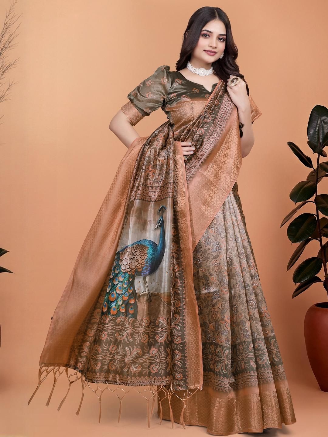 imgi_147_mcGRiv71_6a9b211a56374ea9a401e0bca9c10cf7 Product Details Women Blue Ethnic Motifs Zari Silk Blend Banarasi Saree With Blouse Piece Size & Fit Length: 5.5 metres plus 0.8 metre blouse piece Width: 1.06 metres (approx.) Material & Care fabric offers a luxurious feel with a smooth texture and a subtle sheen. The durability and comfort of blended fibers, making it lightweight, breathable, and easy to drape. This material ensures a refined look while maintaining ease of maintenance and wearability for various occasions.