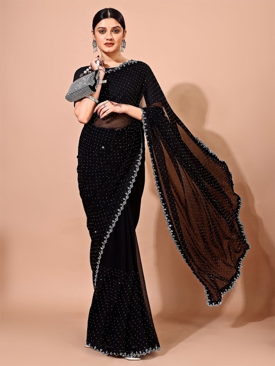 pure chiffon saree, chiffon party wear saree, lightweight saree, chiffon designer saree, elegant ethnic wear.