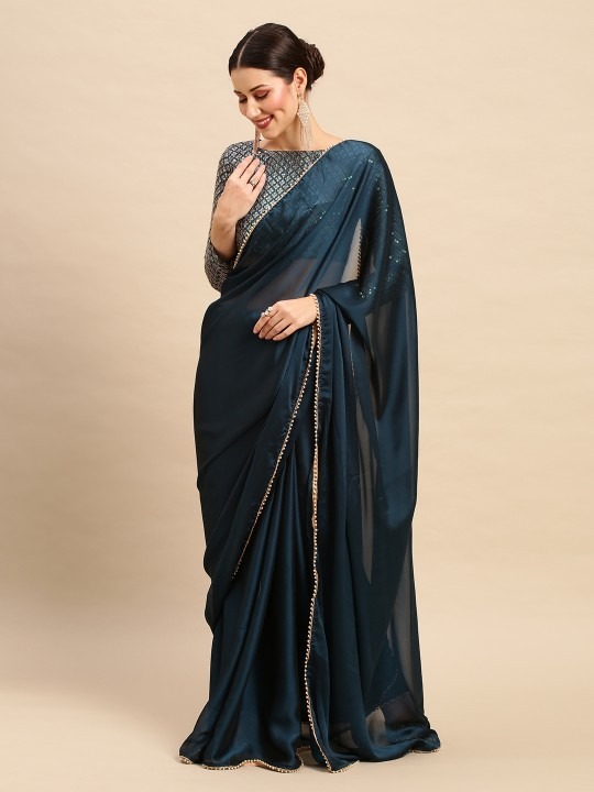 Elevate your ethnic wardrobe with Pure Georgette Saree. Featuring a lightweight fabric, flowy drape, and vibrant designs β perfect for weddings and festive wear.