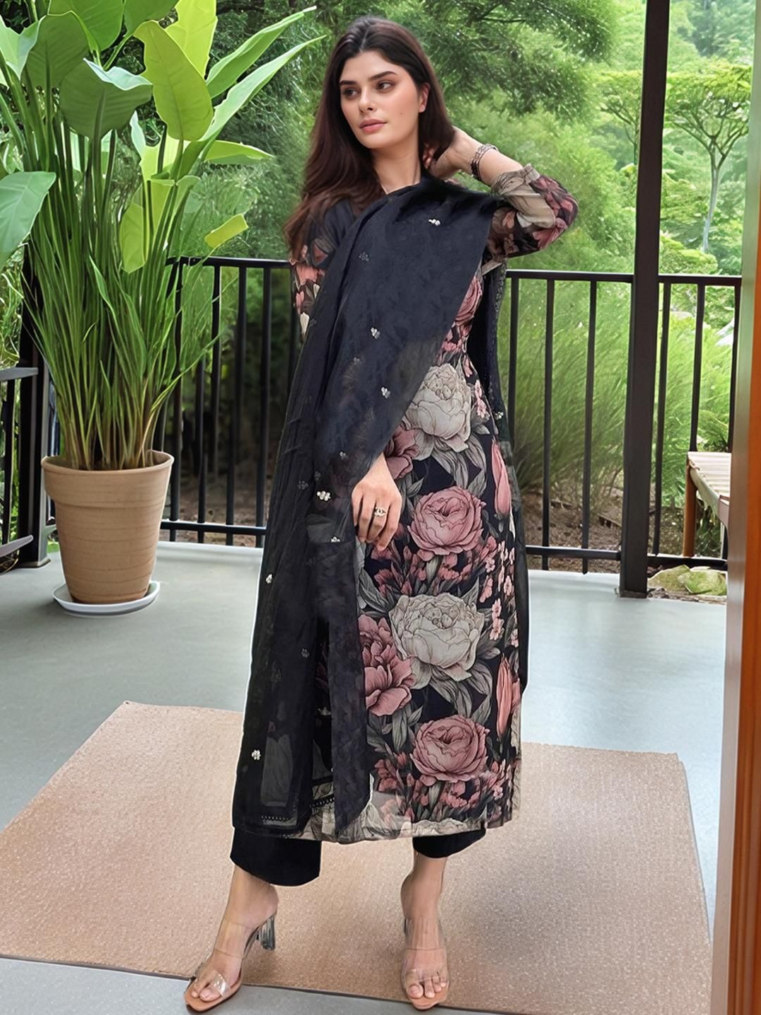 imgi_7_r9Xv049s_ac13172d35624ef58366a09701fd5468 Product Details Aaghnya Women's Black Rayon Blend Printed Straight Kurta Set With Dupatta Size & Fit Dupatta length 2.25 metres and Width 0.9 metre Material & Care Fabric: Rayon Blend, Dry Clean Only