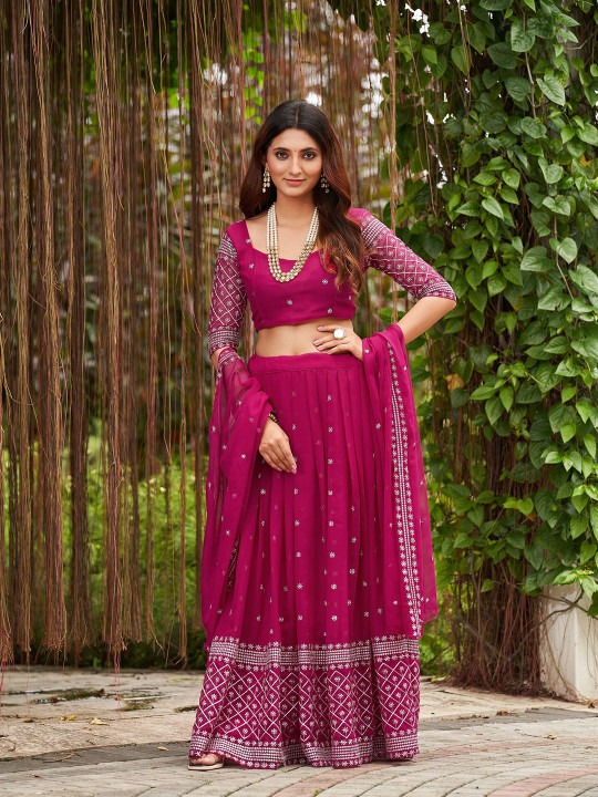 Perfect β¨ Letβs create a **complete SEO + content marketing package** for this product: **KALINI Embroidered Georgette Semi-Stitched Lehenga & Unstitched Blouse With Dupatta** --- ## π Push Message / Hook ββ¨ Turn heads at every occasion with the **KALINI Embroidered Georgette Lehenga**. Elegant embroidery, flowy georgette, and a gorgeous dupatta β everything you need to shine. Now available at **Deal Dynamo**!β --- ## π· ALT Text for Images 1. KALINI embroidered georgette lehenga with dupatta 2. Semi-stitched lehenga for women β festive wear 3. Traditional embroidered lehenga choli with dupatta 4. Wedding wear embroidered lehenga set KALINI 5. Elegant party wear embroidered lehenga in georgette --- ## π SEO Keywords (50+) KALINI lehenga, embroidered georgette lehenga, semi-stitched lehenga online, unstitched blouse with lehenga, wedding lehenga women, bridal lehenga KALINI, party wear lehenga choli, festive wear lehenga with dupatta, embroidered lehenga myntra, designer lehenga for women, semi-stitched embroidered lehenga, lehenga set deal dynamo, traditional lehenga choli online, embroidered georgette lehenga myntra, women semi-stitched lehenga flipkart, festive lehenga ajio, ethnic embroidered lehenga amazon, wedding collection lehenga india, embroidery lehenga curated by Renu Baliyan, embroidery lehenga curated by Nity Baliyan, embroidery lehenga curated by Bharti Tomar. --- ## π Styling Tips 1. Pair with **Tanishq gold jewelry** for weddings. 2. Add a **statement clutch** for festive vibes. 3. Style with **heels or juttis** depending on occasion. 4. Drape dupatta in lehenga-saree style for modern look. 5. Keep hair open with curls or go for a bun with gajra. --- ## β¨ Key Features * **Fabric:** Georgette * **Work:** Embroidery detailing * **Lehenga:** Semi-stitched * **Blouse:** Unstitched (customizable) * **Dupatta:** Embroidered, matching set * **Occasion:** Weddings, festivals, parties * **Care:** Dry clean recommended --- ## π― Benefits * **Semi-stitched lehenga** allows custom fitting. * **Unstitched blouse** β style it as per your choice. * **Elegant embroidery** gives a festive, premium feel. * **Dupatta included** for a complete traditional look. * **Georgette fabric** β lightweight, flowy, and elegant. --- ## π Product Description (\~350 words) Bring home elegance with the **KALINI Embroidered Georgette Semi-Stitched Lehenga & Unstitched Blouse With Dupatta**. Designed for women who love timeless traditional wear, this lehenga set blends rich embroidery with the lightweight grace of georgette fabric. The **semi-stitched lehenga** ensures you get the perfect fit customized by your tailor, while the **unstitched blouse** gives you freedom to design it in your preferred style β be it modern or traditional. The **embroidered dupatta** adds charm and completes the ethnic ensemble. Perfect for **weddings, festivals, parties, and traditional gatherings**, this lehenga promises compliments wherever you go. Pair it with gold or diamond jewelry, ethnic footwear, and a bold lip shade for the ultimate festive look. Exclusively available on **Deal Dynamo**, this piece is part of our specially curated ethnic wear collection by **Renu Baliyan, Nity Baliyan, and Bharti Tomar** β ensuring style meets tradition in every detail. --- ## β
 Meta Title KALINI Embroidered Georgette Semi-Stitched Lehenga with Dupatta | Womenβs Wedding & Festive Wear β Deal Dynamo ## β
 Meta Description Shop KALINI embroidered georgette lehenga with unstitched blouse & dupatta. Semi-stitched, elegant, perfect for weddings & festive occasions. Available at Deal Dynamo. --- ## π’ Marketing Hook (\~150 words) β¨ **One Lehenga. Endless Compliments.** β¨ Celebrate your special moments with the **KALINI Embroidered Georgette Lehenga** β a perfect blend of tradition and style. Featuring intricate embroidery, flowy fabric, and a customizable blouse, this lehenga is designed to make you feel regal at weddings, festivals, and parties. The semi-stitched design ensures a tailored fit, while the dupatta adds elegance to your complete ethnic look. Exclusively available at **Deal Dynamo**, and curated by **Renu Baliyan, Nity Baliyan & Bharti Tomar**, this lehenga is your go-to choice for every grand occasion. π Shop the **KALINI Embroidered Georgette Lehenga** today at **Deal Dynamo** and embrace your festive sparkle! --- Do you want me to also prepare **Instagram captions with trending hashtags** (for wedding + festive fashion) to promote this lehenga?