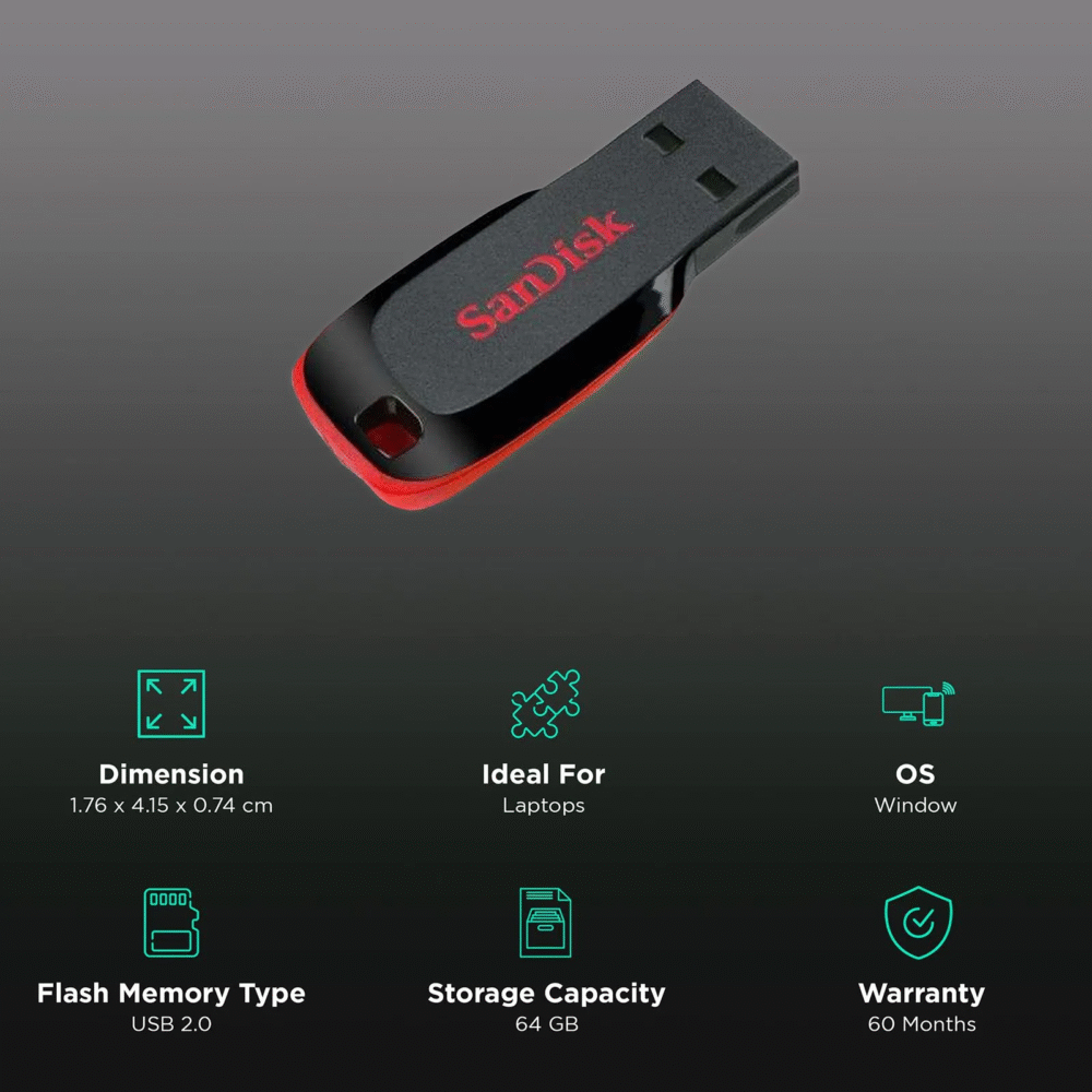 SanDisk Cruzer Blade 64GB, USB 2.0 Pen Drive, High Capacity Pen Drive, Red USB Pen Drive, Portable Flash Drive, Data Storage Device, USB Pen Drive Online, SanDisk USB Drive, Cruzer Blade USB, 64GB Memory Stick, Compact Pen Drive, USB 2.0 Storage, SanDisk 64GB Red, Pen Drive for Students, Pen Drive for Office, Portable USB Device, Lightweight Flash Drive, Durable USB Drive, Data Backup Pen Drive, School and Office Pen Drive, Affordable SanDisk USB 🔹 Big Product Description – dealdynamo.vinisocial.in The SanDisk Cruzer Blade 64GB USB (2.0) Pen Drive (Red), available at dealdynamo.vinisocial.in , is the perfect combination of style, storage, and portability. With a massive 64GB capacity, this SanDisk Pen Drive allows you to easily store, transfer, and share documents, movies, music, photos, and more. Designed with a sleek red and black body, the Cruzer Blade USB Drive is lightweight, durable, and compact enough to carry in your pocket or wallet. Its USB 2.0 compatibility ensures smooth data transfer across laptops, desktops, and smart TVs, making it an essential tool for students, professionals, and daily users. This SanDisk 64GB Pen Drive not only provides ample storage but also guarantees long-lasting performance and durability. Whether you need it for school projects, office presentations, or personal backups, this device is your reliable digital companion. Curated by Renu Baliyan, Nity Baliyan & Bharti Tomar, this SanDisk Cruzer Blade USB is available exclusively on dealdynamo.vinisocial.in – your trusted platform for authentic electronics and accessories. ✨ Product Highlights – dealdynamo.vinisocial.in Brand: SanDisk (Trusted Global Storage Brand) Model: Cruzer Blade USB 2.0 (64GB, Red & Black) Capacity: High-capacity 64GB storage for files, movies, music, and photos Design: Compact, lightweight & stylish for everyday use Interface: USB 2.0 – fast, smooth, and universally compatible Durability: Reliable build quality with long-lasting performance Exclusivity: Available only at dealdynamo.vinisocial.in 🔹 Variations & Uses – dealdynamo.vinisocial.in Student Use: Store projects, assignments, and e-books Office Use: Carry presentations, reports, and work files Personal Use: Back up photos, movies, and songs Travel Use: Watch movies or listen to music on-the-go via smart TV or car stereo More SanDisk variations at dealdynamo.vinisocial.in 🔹 Why Choose This – dealdynamo.vinisocial.in Trusted brand – SanDisk global reliability High-capacity 64GB storage at affordable price Portable, durable & stylish red-black design Works across Windows, macOS, Linux, Smart TVs Curated by Renu Baliyan, Nity Baliyan & Bharti Tomar at dealdynamo.vinisocial.in 🔹 Website & Ownership – dealdynamo.vinisocial.in This product is listed on dealdynamo.vinisocial.in , managed by Renu Baliyan, Nity Baliyan & Bharti Tomar, ensuring customers get authentic SanDisk storage devices with professional service and affordable pricing.