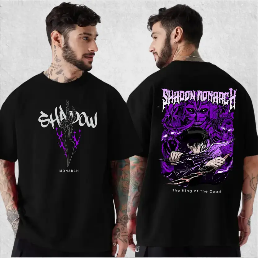 l-solo-leveling-the-rich-state-original-imahfxyxptmv9fap Shop Men Printed Round Neck Cotton Blend Black T-Shirt at Deal Dynamo. Stylish, comfy, and perfect for casual, daily, and summer wear.