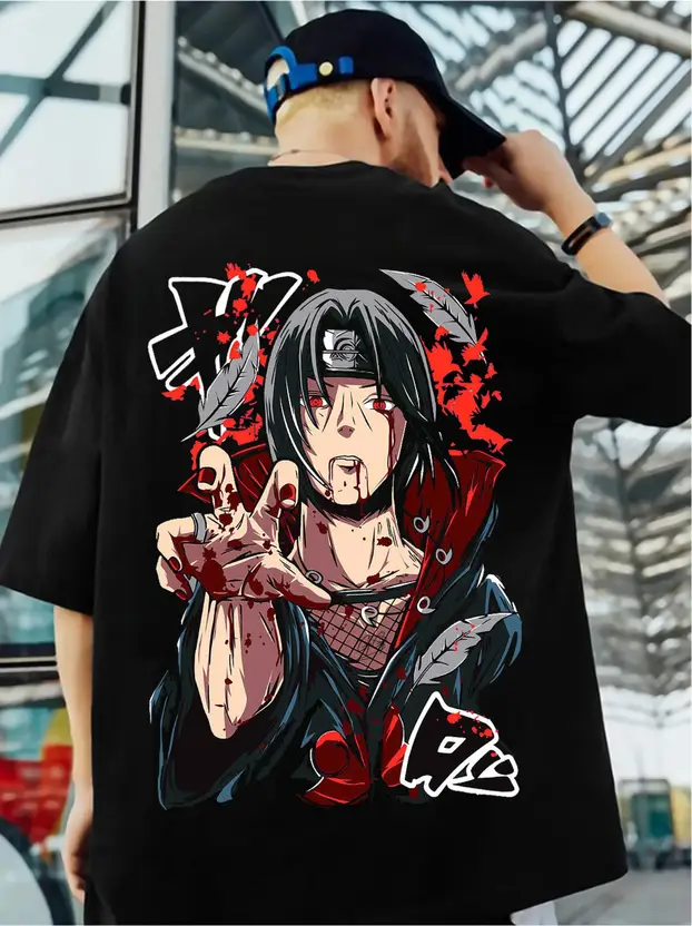 m-hoc-anime-tshirt-for-men-houseofcommon-original-imahf9qamcgzydcc Shop Men Printed Round Neck Cotton Blend Black T-Shirt at Deal Dynamo. Stylish, comfy, and perfect for casual, daily, and summer wear.